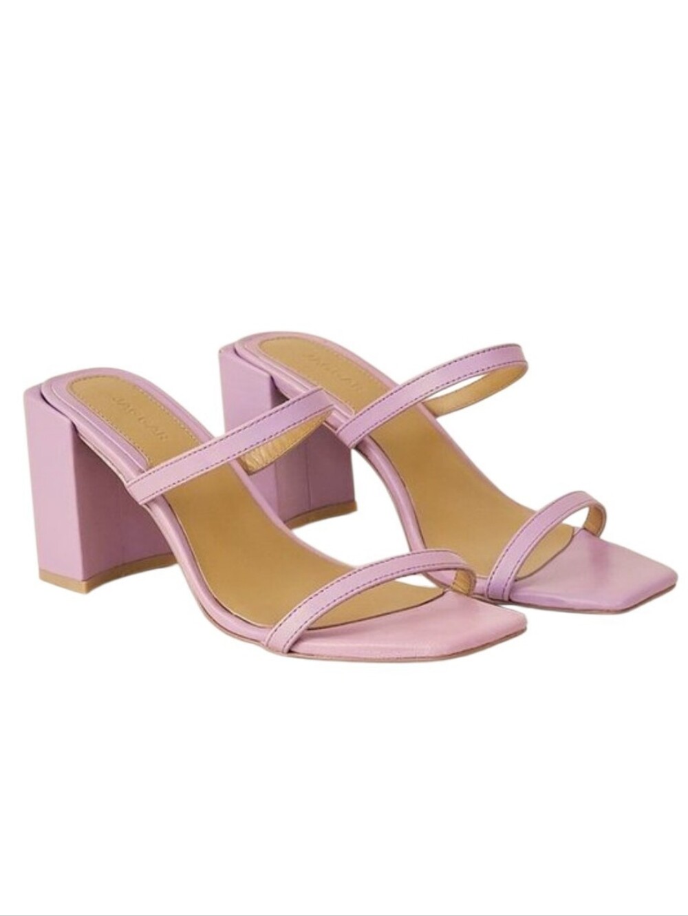 Jaggar The Label Leather Lilac Block Heels